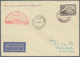 13026 Zeppelinpost Deutschland: Polarfahrt 1931, 4 RM Auf Brief Nach Deissenhafen, Nebenstempel "Malygin" - Poste Aérienne & Zeppelin