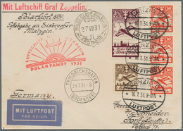 13028 Zeppelinpost Deutschland: Danzig: 1931, Polarfahrt, Auflieferung Friedrichshafen Bis D. Malygin, Kar - Poste Aérienne & Zeppelin