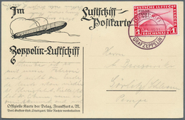 13035 Zeppelinpost Deutschland: 1931, Kurzfahrt In Die Schweiz, Bordpost Vom 3.11., Delag-Karte Mit 1 RM P - Poste Aérienne & Zeppelin