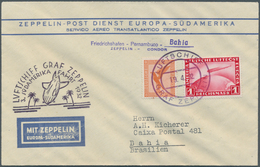 13036A Zeppelinpost Deutschland: 1932, LZ 127/3. SAF: Luxus-Sonderkuvert Als Hinfahrt-Bordpost (Mi. 381, 45 - Luft- Und Zeppelinpost