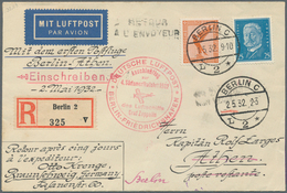 13037 Zeppelinpost Deutschland: 1932: LZ 127/4. SAF 1932: BERLIN -FHFN Connecting Flight Mark On First Fli - Poste Aérienne & Zeppelin