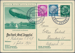 13054 Zeppelinpost Deutschland: 1934, 0246I, LZ 127 ERSTFAHRT 1934: 6 Pfg. Hindenburg Auf Zeppelinbild-Bor - Luft- Und Zeppelinpost