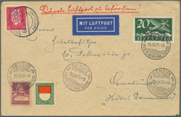 13085 Zeppelinpost Europa: 1929, SCHWEIZ/SCHWEIZFAHRT (1.)/Abwurf GENF: Sehr Schöner Bordpostbrief Mit Deu - Autres - Europe