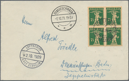 13087 Zeppelinpost Europa: 1929, SCHWEIZ/4.SCHWEIZFAHRT/Abwurf LUZERN: Bordpostbrief Mit 7½ Rp Tell Als Se - Sonstige - Europa