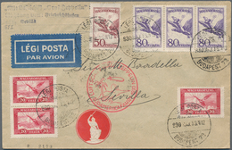 13090 Zeppelinpost Europa: 1930: UNGARN/ SAF 1930: Herrlicher Etappenbrief Friedrichshafen - Sevilla Mit 7 - Altri - Europa