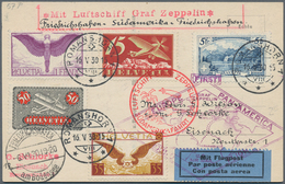 13093 Zeppelinpost Europa: 1930: SCHWEIZ/Südamerikafahrt 1930: Tadelloser Rundfahrtbeleg FHFN-FHFN Mit 5 M - Altri - Europa