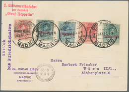 13095 Zeppelinpost Europa: 1930: Südamerikafahrt 1930, Spanische Post, Rückfahrt, Etappe Sevilla - F'hafen - Altri - Europa
