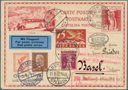 13103 Zeppelinpost Europa: 1930: SCHWEIZ/Ostpreußenfahrt Zulieferung: 20 Rp Bildpostkarte Mit 20 Rp 21. VI - Altri - Europa