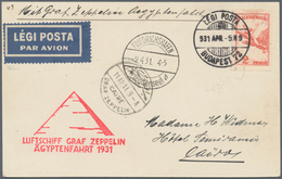 13113 Zeppelinpost Europa: 1931: UNGARN/ÄGYPTENFAHRT: Portorichtige, 2 Pengö (Mi 469) Vertragsstaaten-Luxu - Altri - Europa