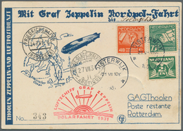 13127 Zeppelinpost Europa: 1931, Polarfahrt, Vordruck-Zeppelin-Karte, Zuleitung Niederlande, Oisterwijk 21 - Autres - Europe