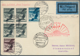 13132 Zeppelinpost Europa: Österreich: 1931, Polarfahrt, Auflieferung Friedrichshafen Bis D. Malygin, Kart - Autres - Europe