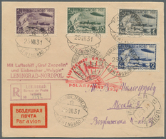 13135 Zeppelinpost Europa: 1931, Polarfahrt, R-Brief, Vorderseite (RS Erneuert), UDSSR-Post Mit Komplettem - Autres - Europe