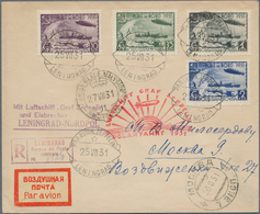 13135A Zeppelinpost Europa: 1931, Polarfahrt, Russiche Post, Etappe Leningrad - Malyguin, Eingeschriebener - Autres - Europe