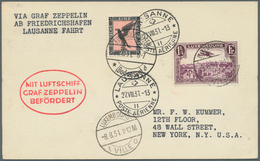 13136 Zeppelinpost Europa: 1931, LUXEMBURG / Lausanne-Fahrt. Luxus-Vertragsstaatenkarte Mit LUX (Mi 236) / - Sonstige - Europa