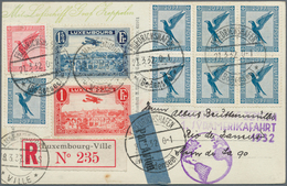 13142 Zeppelinpost Europa: 1932, LUXEMBURG/1.SAF 1932, Reco-Vertragsstaatenbrief Mit LUX. M. 235, 237/DR M - Sonstige - Europa