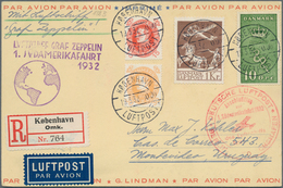 13146 Zeppelinpost Europa: 1932: DÄNEMARK/1. SAF 1932/Anschlußflug Berlin: Luxus-Reco-Karte Mit 1 Kr Flugm - Autres - Europe