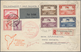 13156 Zeppelinpost Europa: 1932, 4. Südamerikafahrt, R-Brief Von LUXEMBURG-VILLE Mit Flugpostsatz 234/237 - Sonstige - Europa