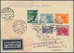 13165 Zeppelinpost Europa: 1932, 171B ÖSTERREICH/5.SAF 1932/Anschlußflug BERLIN, äußerst Seltener Vertrags - Sonstige - Europa