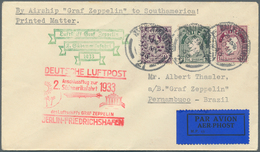 13193 Zeppelinpost Europa: 1933, IRLAND/2.SAF: 12½ P. Portorichtige Zeppelinpost Drucksache Ab Dublin Mit - Sonstige - Europa