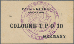 13235 Zeppelinpost Übersee: 1929, USA, Preprinted Letter Bundle Facing Slip "PAID LETTERS From NEW YORK / - Zeppelin