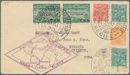 13237 Zeppelinpost Übersee: 1930, BRASIL - 2x 5000 Rs BR - USA + 4 Marken: Zeppelinbrief Ab Recife 24.5.30 - Zeppeline