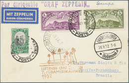 13240A Zeppelinpost Übersee: SAN MARINO: 1932, ZEPPELIN 7. SA-Fahrt Auf Karte Vom 22.9.32. Zuleitung Nach P - Zeppelins