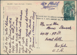 13275 Katastrophenpost: 1954 (18 Dec.) Air Crash NY Airport: Picture Card Handwritten By Giovanni Vicari ( - Autres & Non Classés