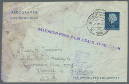 13276 Katastrophenpost: 1954 (3.9.), IRELAND: Aerogramme 30c. From S'Gravenhage/Netherlands Addressed To D - Autres & Non Classés