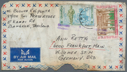 13278 Katastrophenpost: 1974, Thailand. Airmail Cover From "Bangkok" To Frankfurt/Main As Crashcover Showi - Altri & Non Classificati