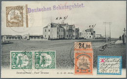 13287 Deutsche Schiffspost Im Ausland - Seepost: 1909 2x 4 H. Senkrecht.Paar, 2 1/2 H.u.30Pf.m.Oberrand Al - Autres & Non Classés