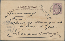 13291 Schiffspost Alle Welt: 1902, Picture Post Card Of "P & O" Steamer Written From PENANG Addressed To D - Autres & Non Classés