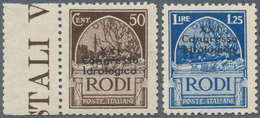 13300 Ägäische Inseln: 1930, Hydrology Congress, Two Maximum Values 50 C (from The Left Margin Of The Shee - Egeo
