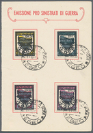 13311 Ägäische Inseln: 1944 (11.10.), Flugpostmarken Mit Silbernem Aufdruck 'PRO SINISTRATI DI GUERRA' Kom - Ägäis