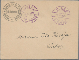 13347 Albanien - Ganzsachen: 1913. ELBASAN Local Issue: Cover (144x109 Mm) With Official Seal, But Without - Albanien