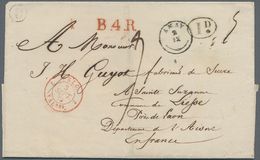 13366 Belgien - Vorphilatelie: 1839, Folded Letter Cover With Thimble Cds AMAY, 2 IX, Together With Oval D - 1794-1814 (Französische Besatzung)