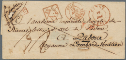 13367 Belgien - Vorphilatelie: 1845, Folded Letter Cover With Red Cds CINEY, 16 NOV.1845, Along With Red D - 1794-1814 (Französische Besatzung)