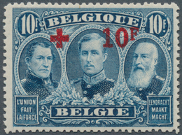 13385 Belgien: 1918, ROTES KREUZ 10 Fr. Auf 10 Fr. Postfrisch, Fotoattest (1999) Pierre Kaiser, Zentrierte - Autres & Non Classés