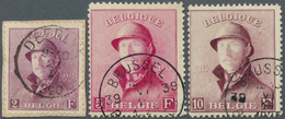 13389 Belgien: 1919/20, Postage Stamps: King Albert I. With Helmet, Good Used, 2 Fr. On Small Luxury Piece - Altri & Non Classificati