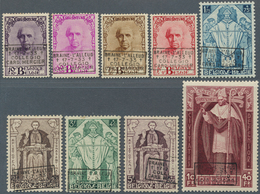 13401 Belgien: 1932, Cardinal Mercier 10 C. To 10 Fr. With Hand Stamp Overprint (special Cancellation Of T - Other & Unclassified