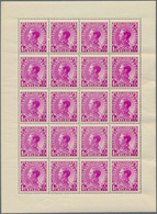 13410 Belgien: 1934, "War Damage Help (I)", Complete Set In Rare, Mint Never Hinged 20-mini Sheets (partly - Sonstige & Ohne Zuordnung