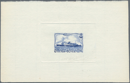 13412 Belgien: 1946. Epreuve D'artiste Signée In Blue For A NON-ADOPTED DESIGN Of The 1.35f Value Of The I - Autres & Non Classés