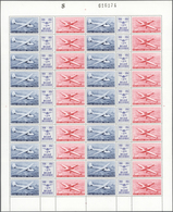 13413 Belgien: 1951, Royal Aero Club, Complete Sheet Comprising 20 Se-tenant Strips, Unmounted Mint, Folde - Autres & Non Classés