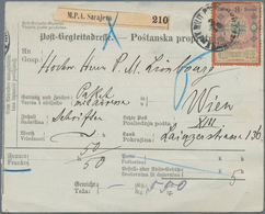 13438 Bosnien Und Herzegowina: 1900/1905, Two Post Escort Adresses From Sarajevo To Vienna And To Unterber - Bosnien-Herzegowina