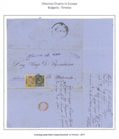 13471B Bulgarien - Stempel: 1872, Folded Envelope From Constantinople To Tirnova Bulgaria, 1 Pia. Yellow An - Altri & Non Classificati