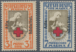 13512 Estland: 1923, 2 1/2 M. Und 5 M. Wohlfahrt "Rotes Kreuz" Postfrische, Ausgesuchte Absolut Makellose - Estland