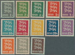 13519 Estland: 1928, "Wappenlöwen" Kompletter Freimarken Luxussatz 1-80 S., Postfrisch Und In Einwandfreie - Estonia