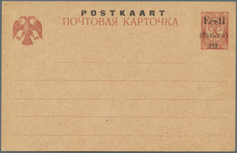 13526 Estland - Lokalausgaben: Rakwere (Wesenberg): 1918, 10 (K) On 5 K Brown Postal Stationery Card Ovp " - Estland