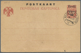 13527 Estland - Lokalausgaben: Rakwere (Wesenberg): 1918, Local Stationery Card With Overprinted Value "10 - Estonia