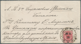 13535 Finnland: 1878, 32 Pen Arms Issue Single Franking On Envelope Sent From Helsingfors Via St. Petersbu - Briefe U. Dokumente