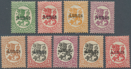 13542 Finnland - Finn. Besetzung: Aunus: 1919, Finnland 5 P Bis 50 P Und 5 M Bis 10 M Mit Aufdruck "Aunus" - Autres & Non Classés